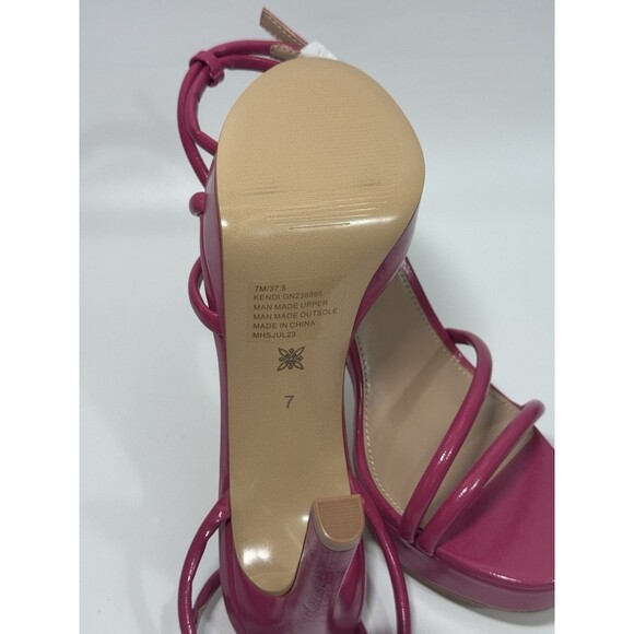 New BCBG KENDI VIVA STRAPPY PINK WOMEN'S HEELS Size 7 - Picture 6 of 15